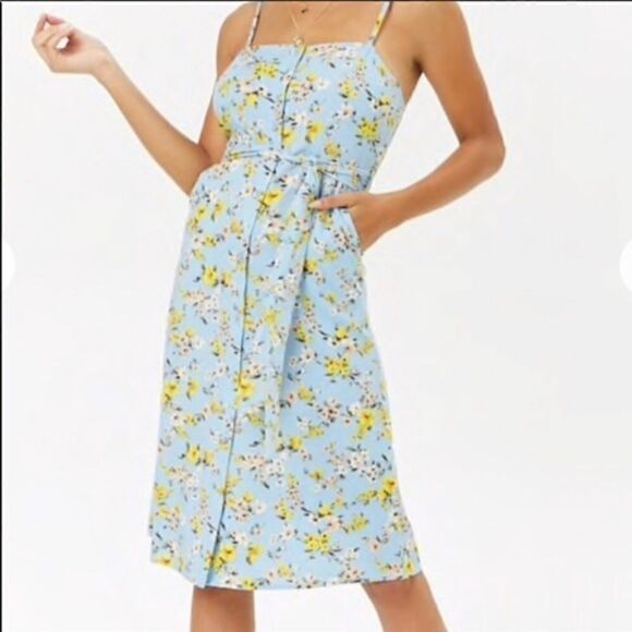 Forever 21 midi floral dress Small - Picture 1 of 6